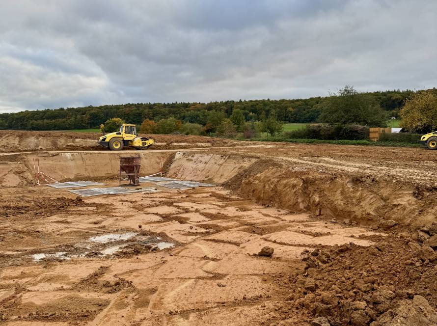 Aushub und Abtragung des Oberbodens